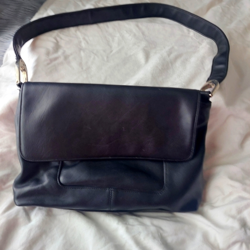Black Leather Jenny Buchanan shoulder bag